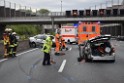 VU Auffahrunfall A 3 Rich Oberhausen kurz vor AS Koeln Dellbrueck P144